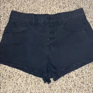 Black Denim Shorts